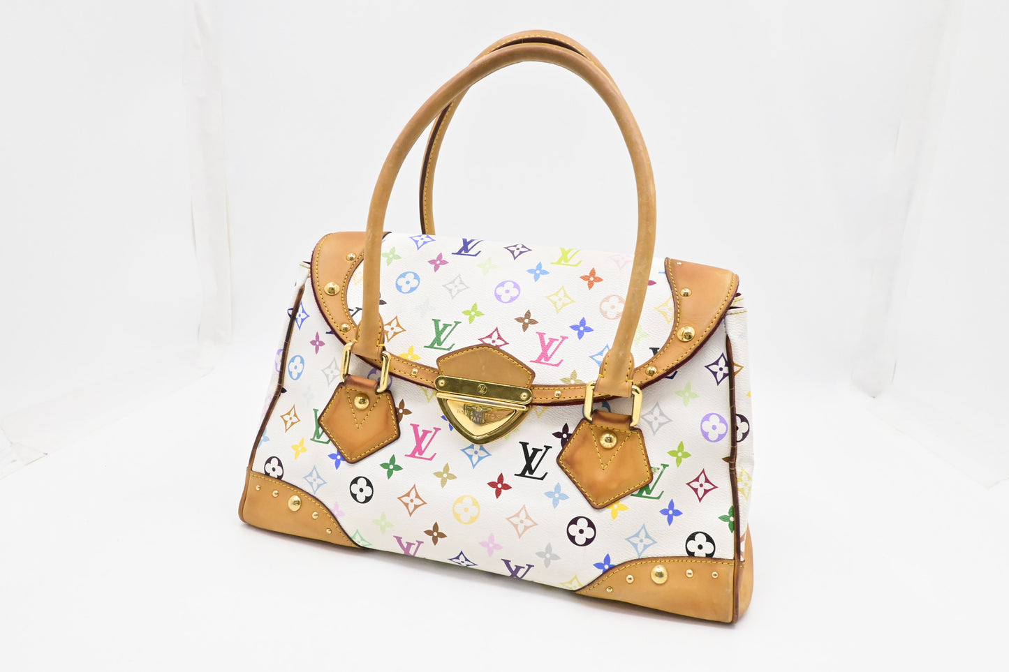 Louis Vuitton Beverly GM in White Multicolor Canvas