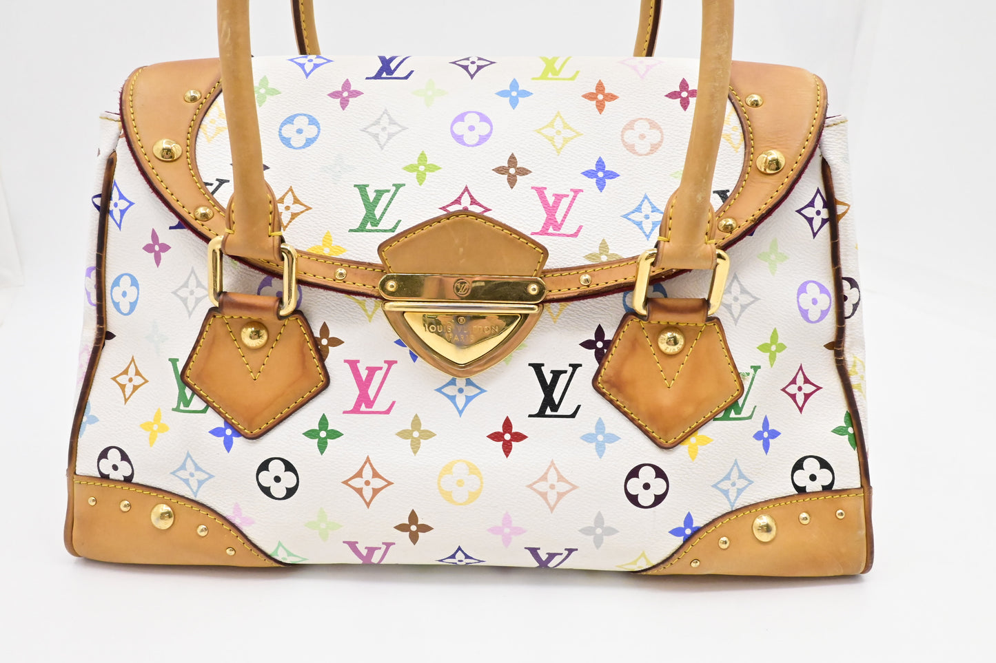 Louis Vuitton Beverly GM in White Multicolor Canvas