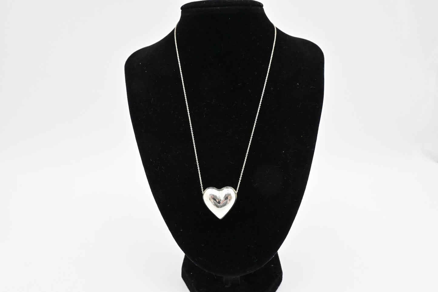 Tiffany & Co. Puffed Heart Necklace in Sterling Silver