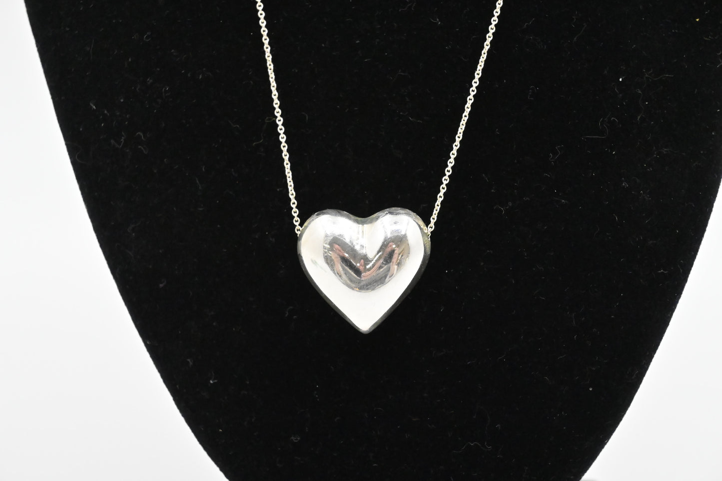 Tiffany & Co. Puffed Heart Necklace in Sterling Silver