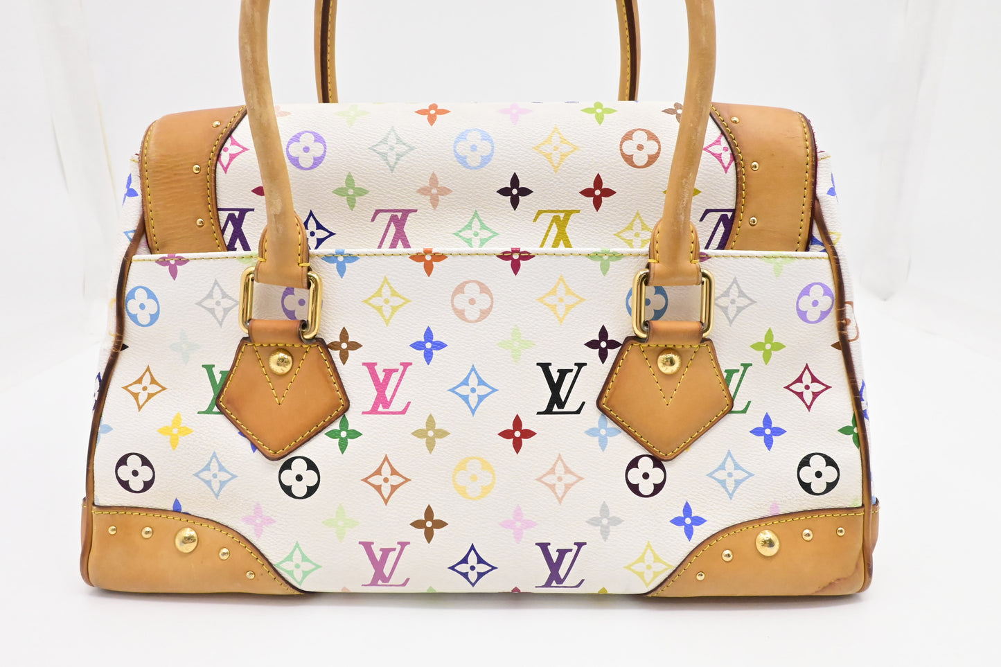 Louis Vuitton Beverly GM in White Multicolor Canvas