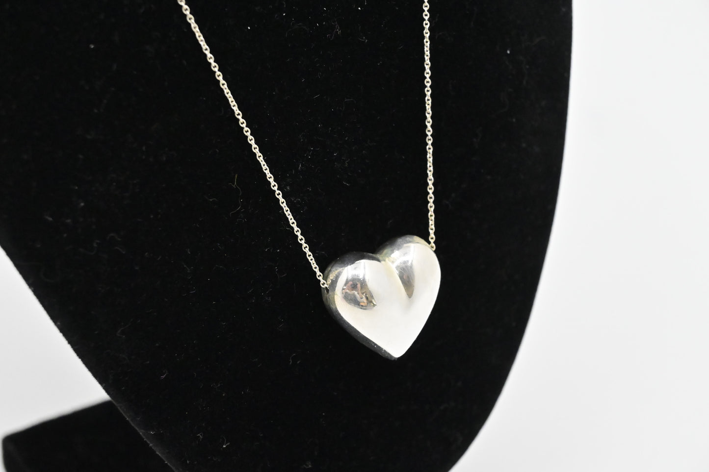 Tiffany & Co. Puffed Heart Necklace in Sterling Silver