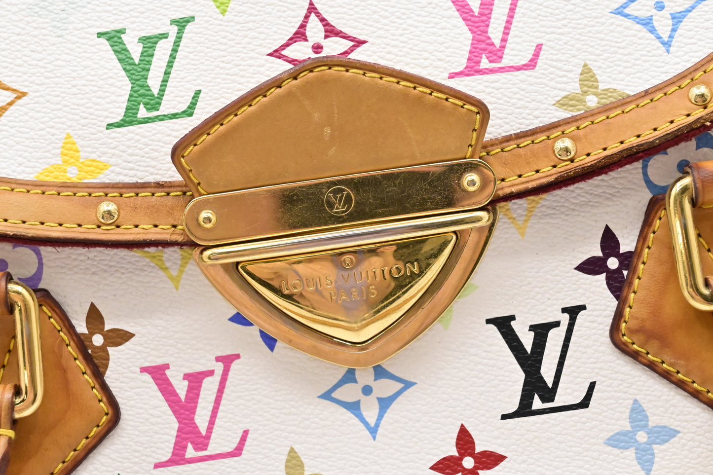 Louis Vuitton Beverly GM in White Multicolor Canvas