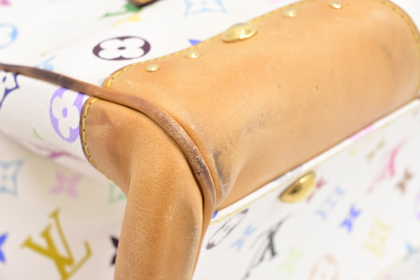 Louis Vuitton Beverly GM in White Multicolor Canvas
