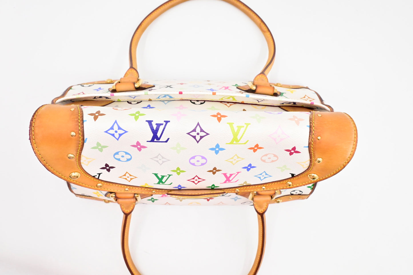 Louis Vuitton Beverly GM in White Multicolor Canvas