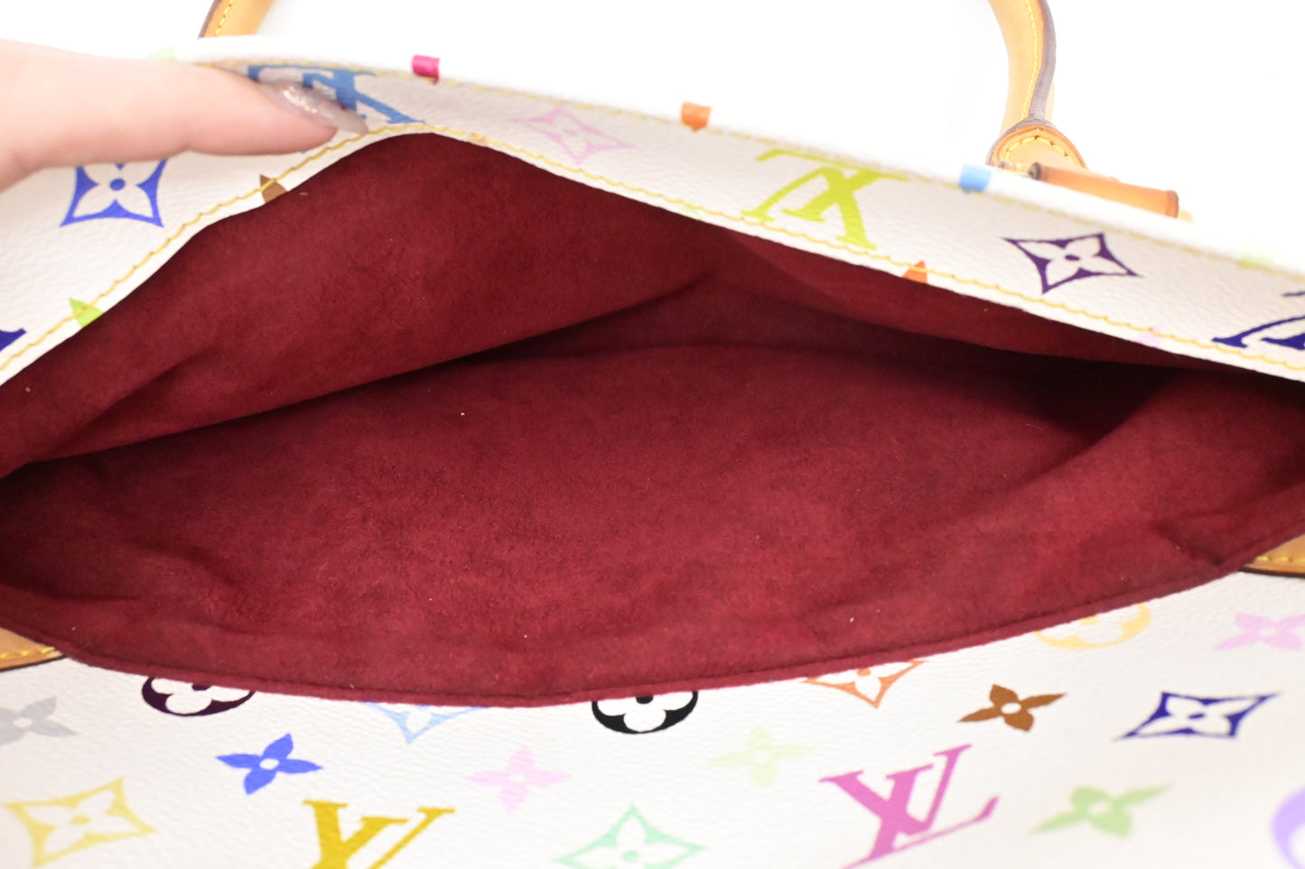 Louis Vuitton Beverly GM in White Multicolor Canvas