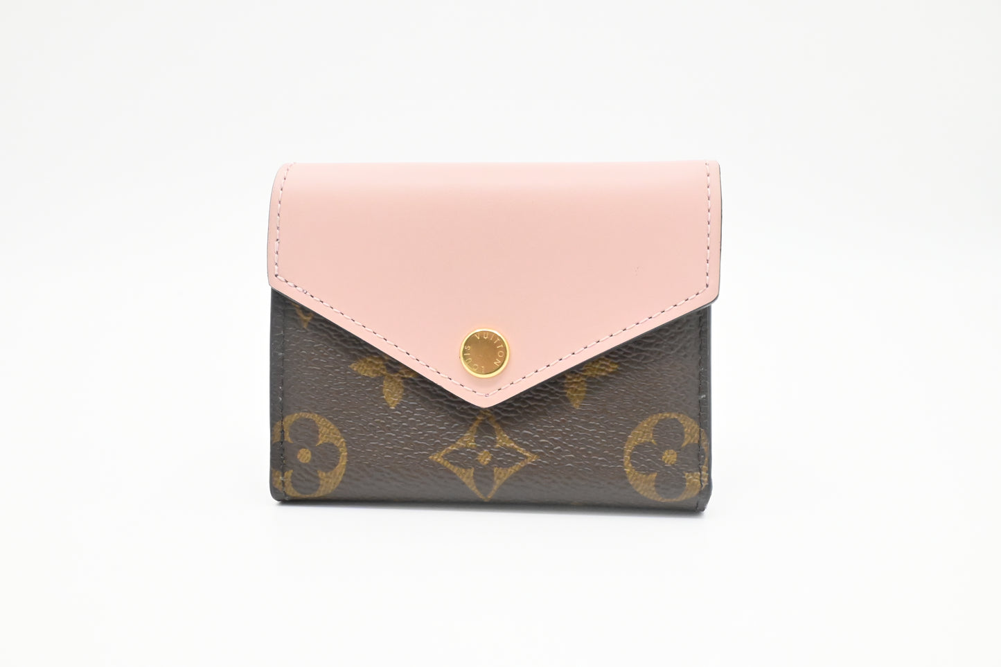 Louis Vuitton Zoe Wallet in Pink Leather and Monogram Canvas