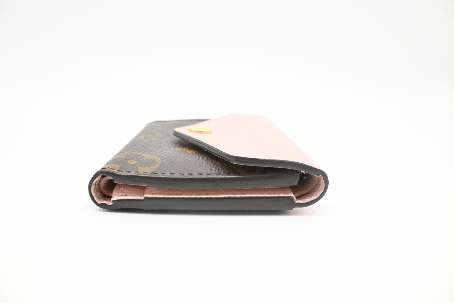 Louis Vuitton Zoe Wallet in Pink Leather and Monogram Canvas