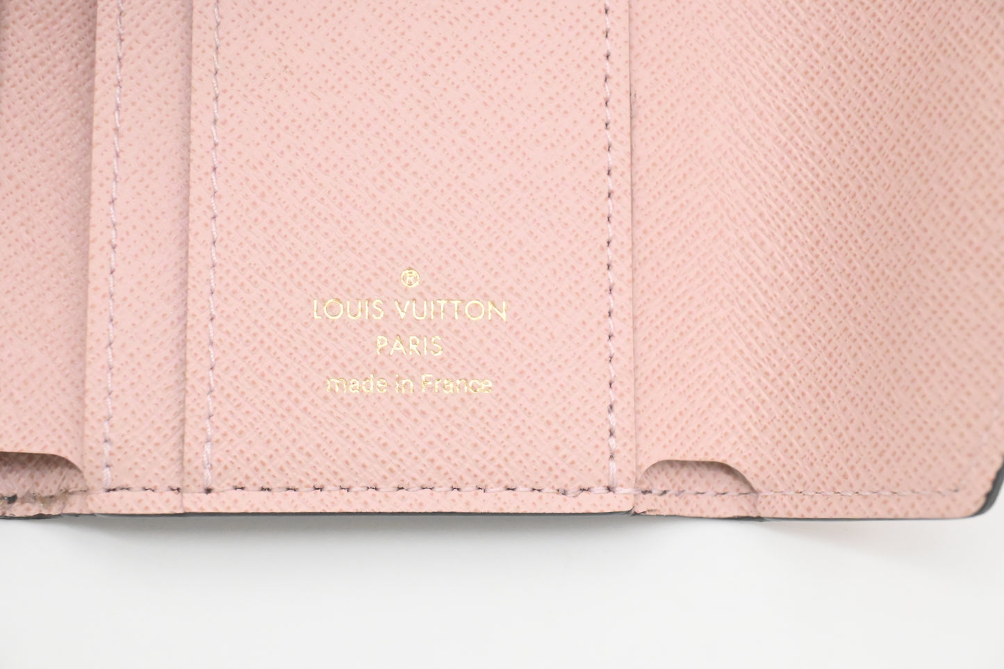 Louis Vuitton Zoe Wallet in Pink Leather and Monogram Canvas