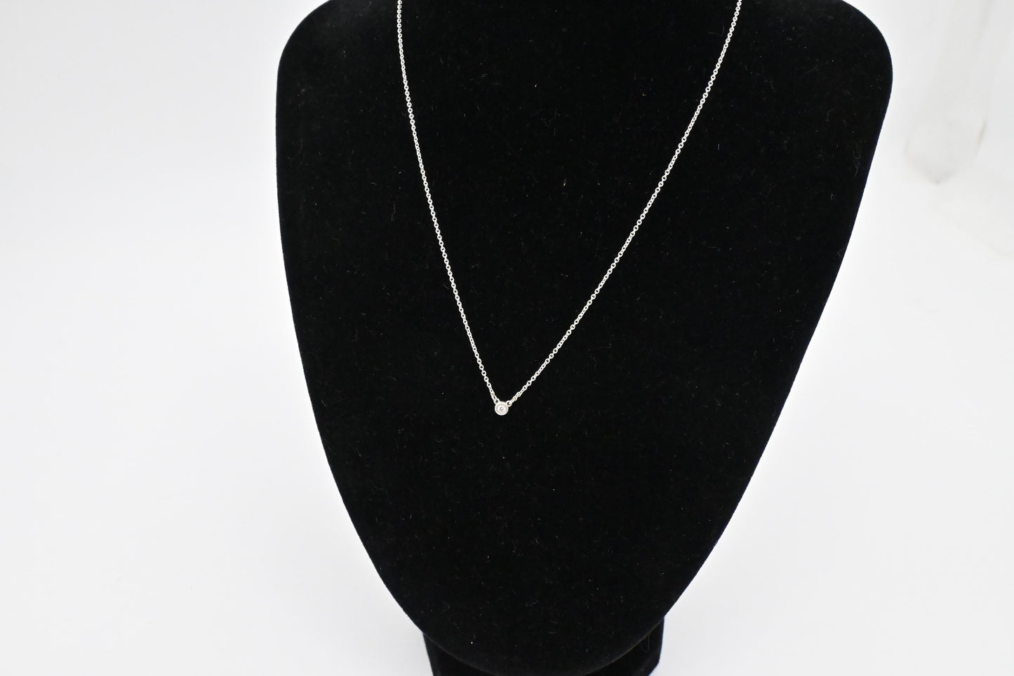 Tiffany & Co. Diamonds By The Yard Single Diamond Necklace in Sterling Silver