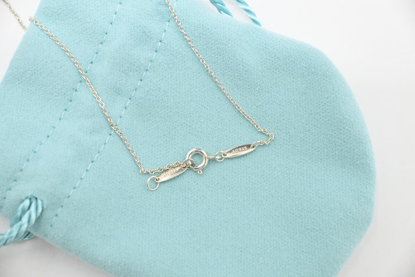 Tiffany & Co. Diamonds By The Yard Single Diamond Necklace in Sterling Silver