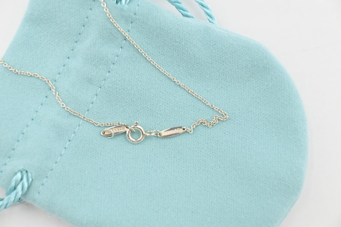 Tiffany & Co. Diamonds By The Yard Single Diamond Necklace in Sterling Silver