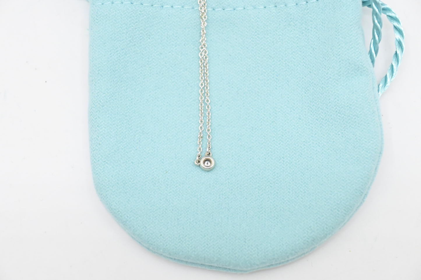 Tiffany & Co. Diamonds By The Yard Single Diamond Necklace in Sterling Silver