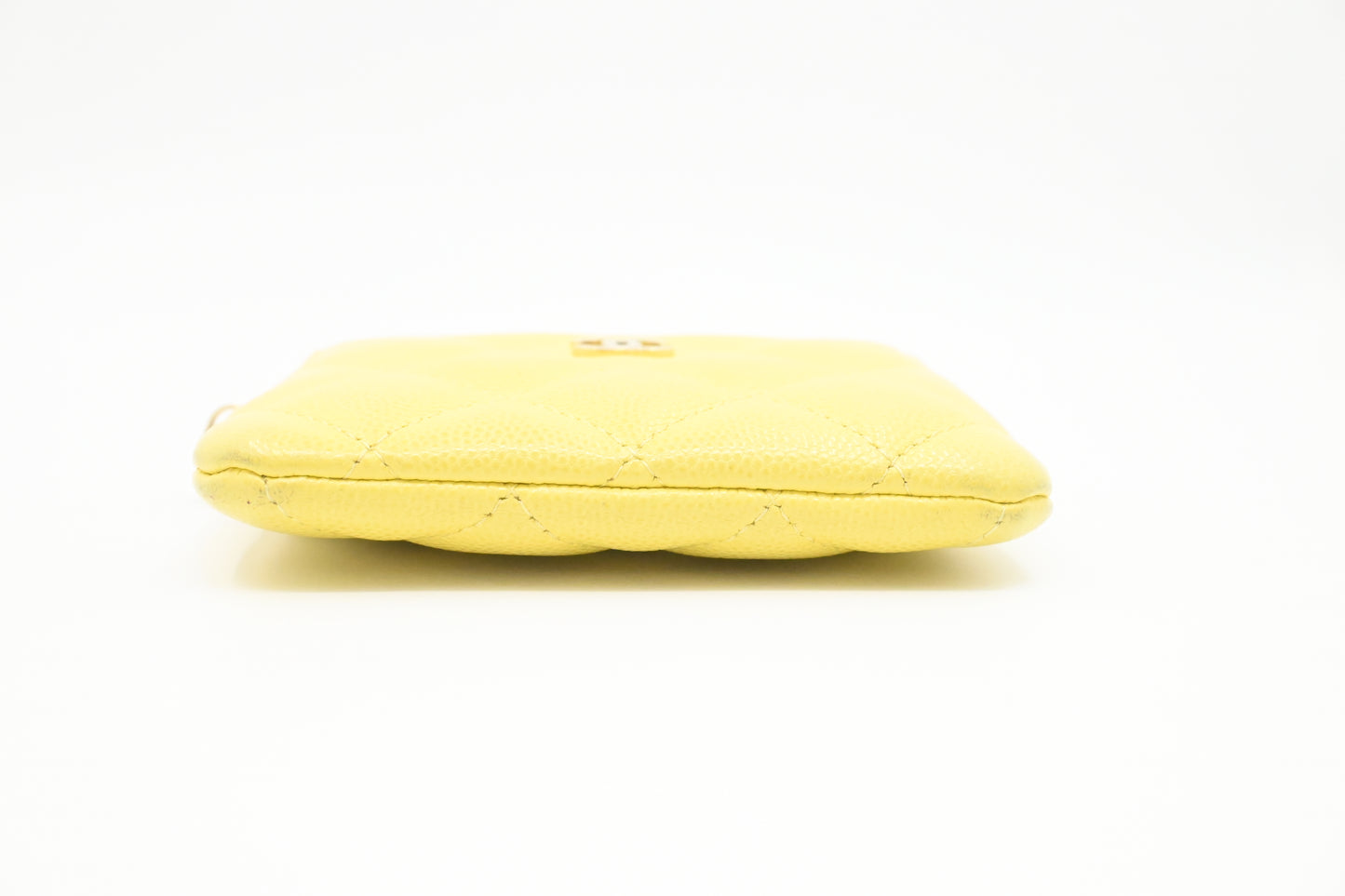 Chanel Card Case in Pastel Yellow Caviar Leather