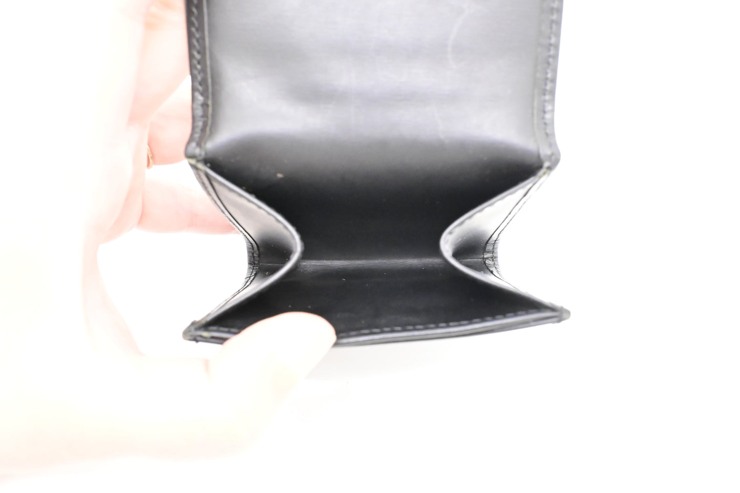 Cartier Coin Case in Black Leather