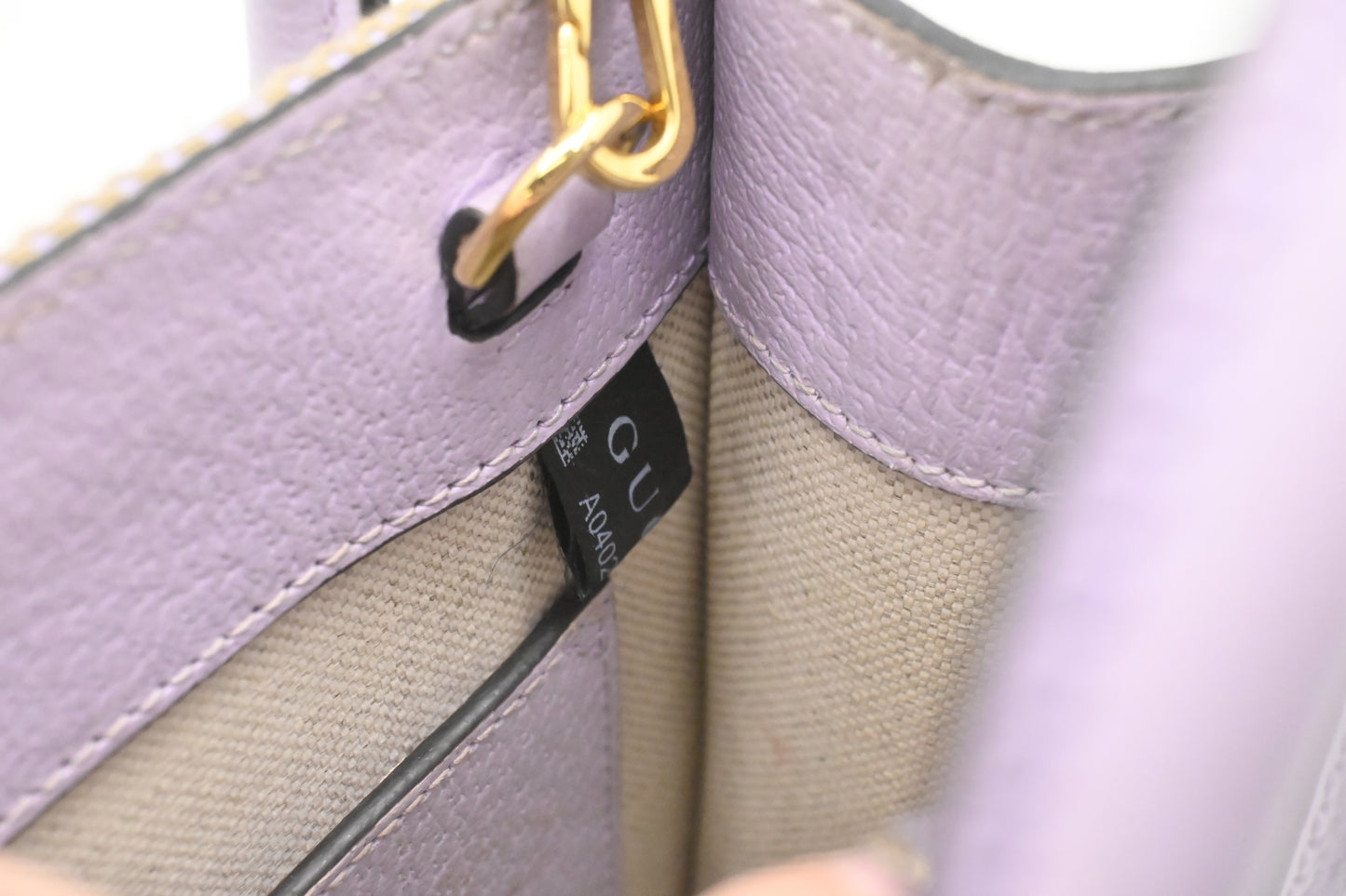 Gucci Mini Jumbo GG Tote in Lavender Leather