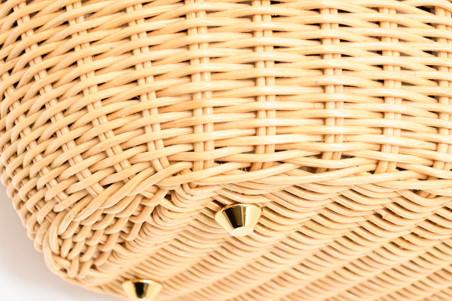 Prada Wicker Basket Bag in Blue & White Striped Canvas