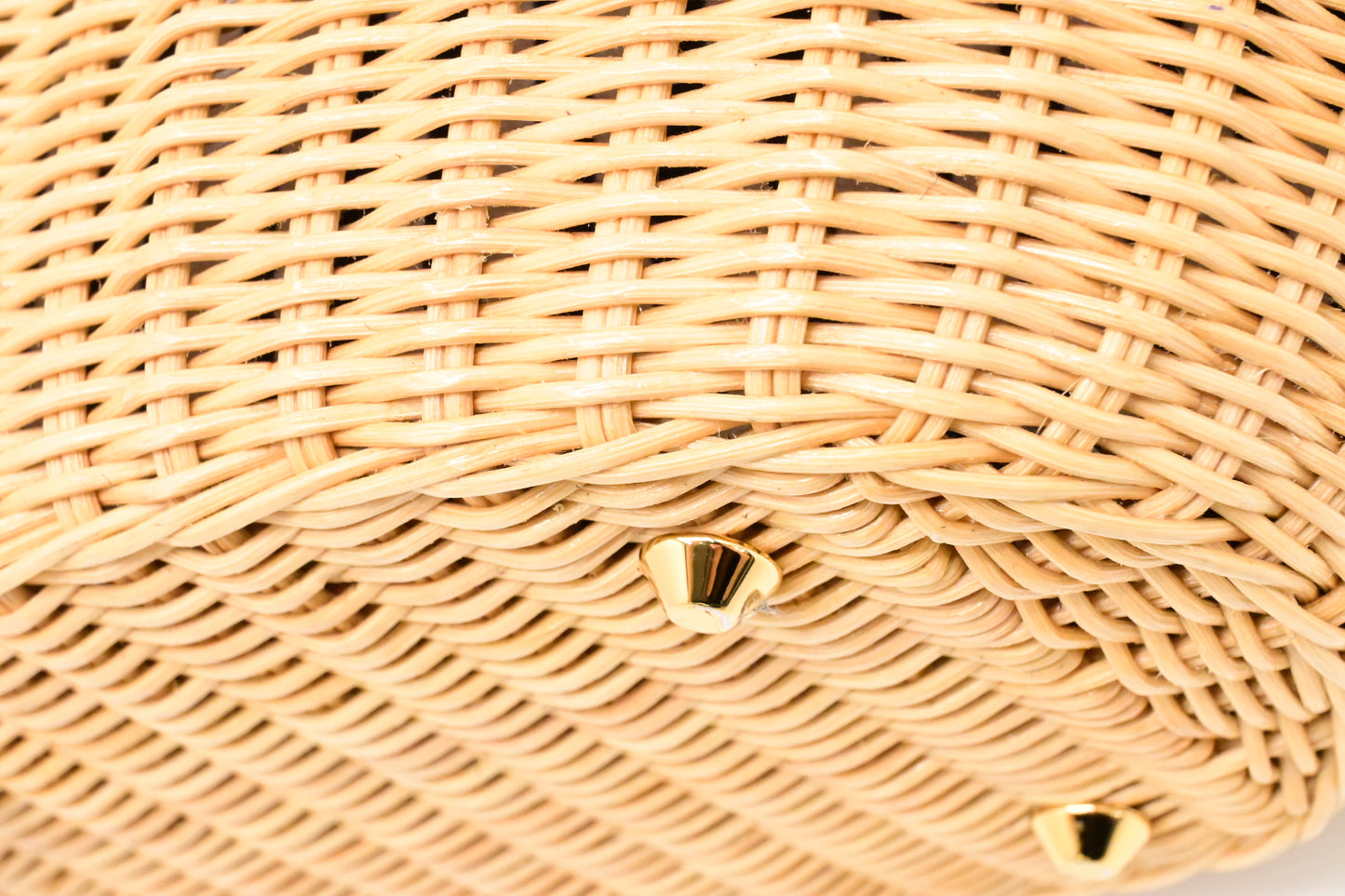 Prada Wicker Basket Bag in Blue & White Striped Canvas