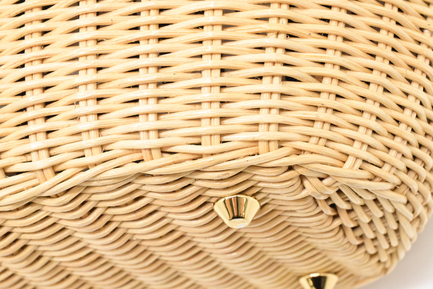 Prada Wicker Basket Bag in Blue & White Striped Canvas