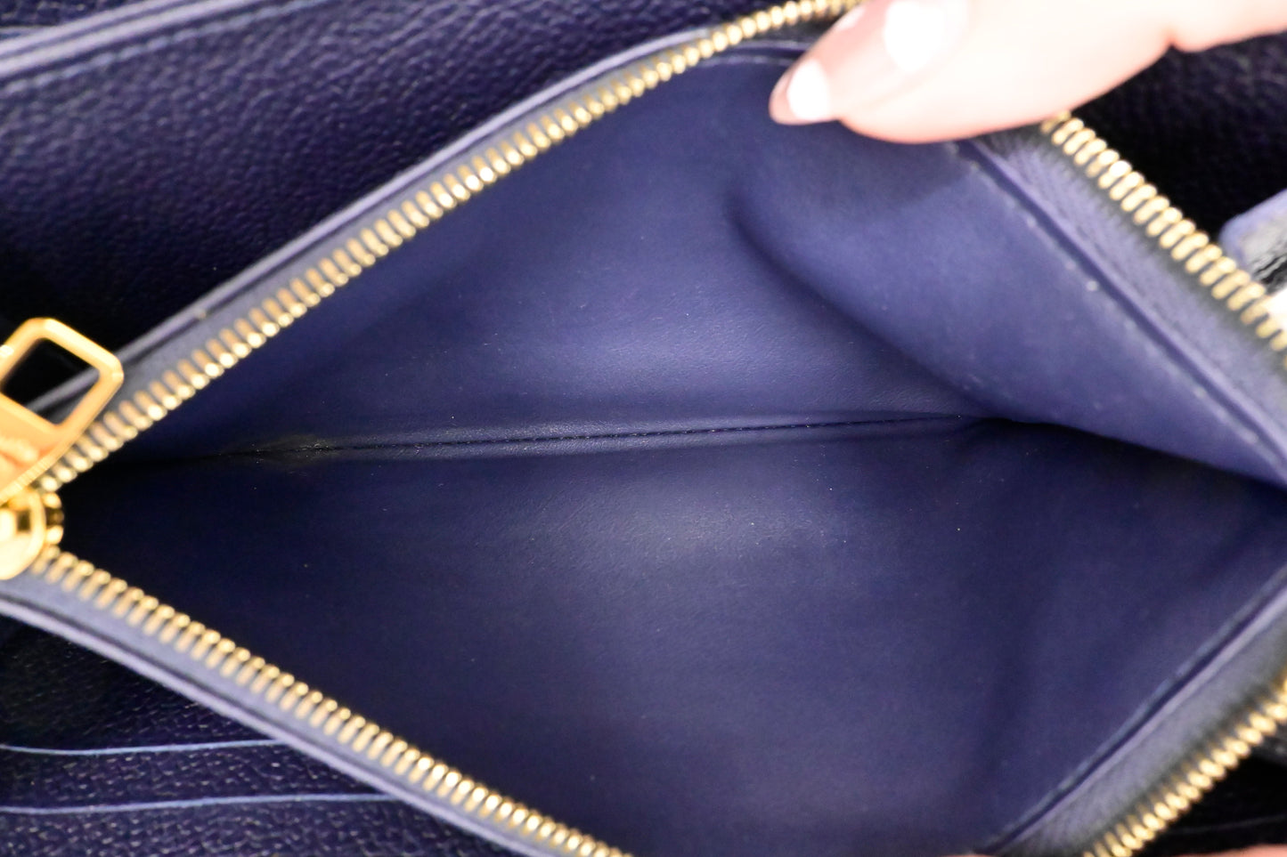 Louis Vuitton Zippy Long Wallet in Marine Rouge Empreinte Leather