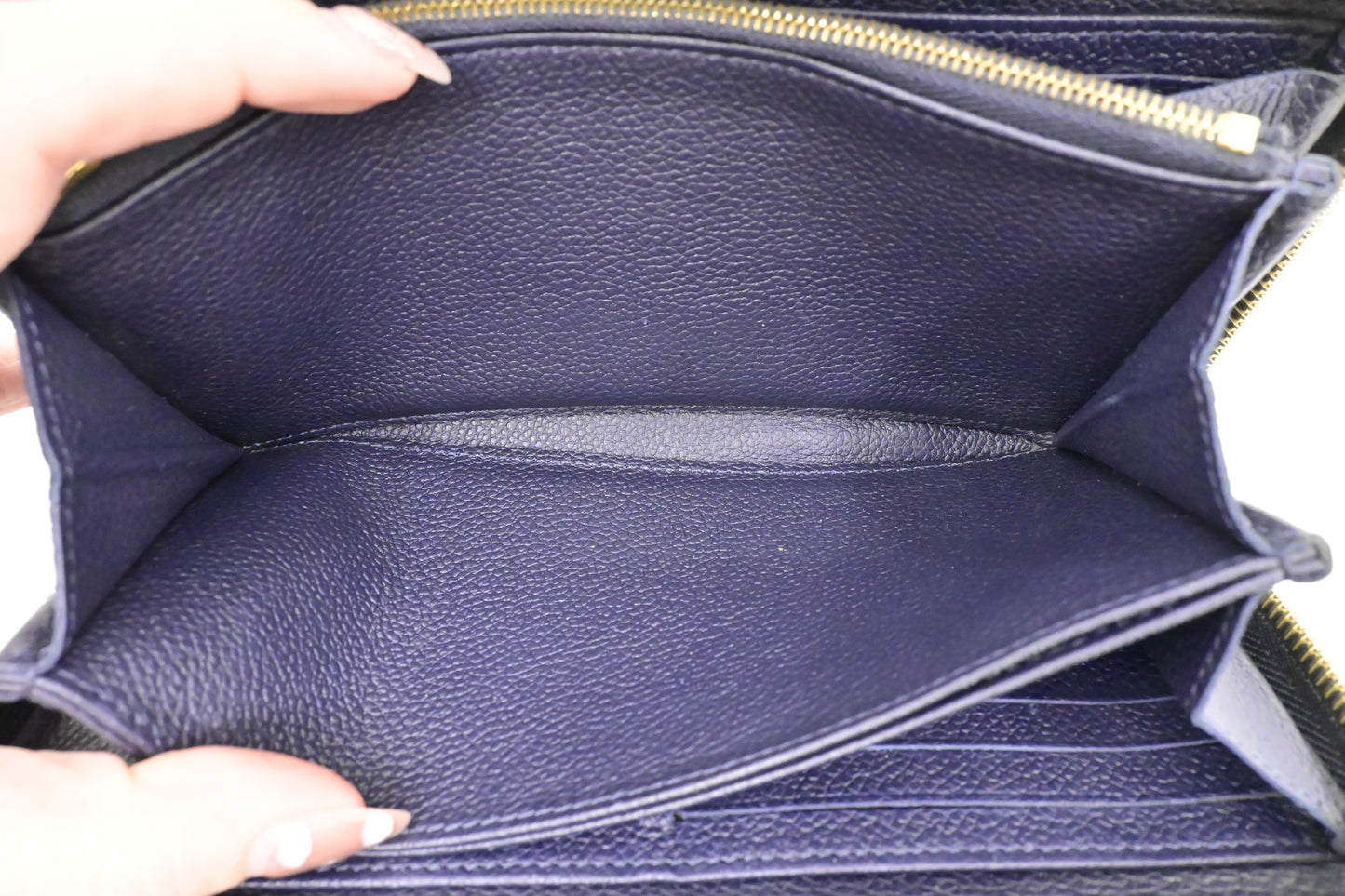 Louis Vuitton Zippy Long Wallet in Marine Rouge Empreinte Leather