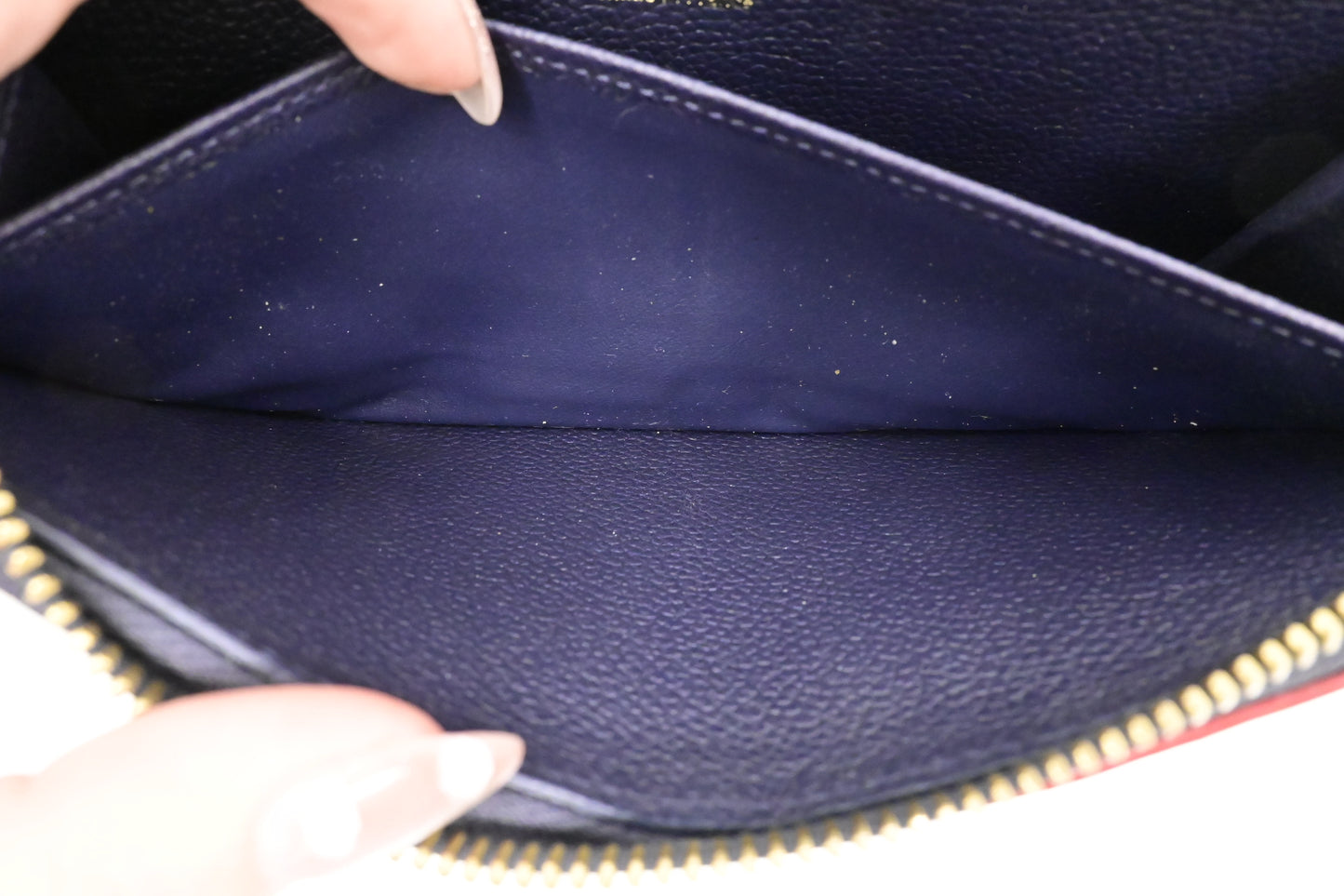 Louis Vuitton Zippy Long Wallet in Marine Rouge Empreinte Leather