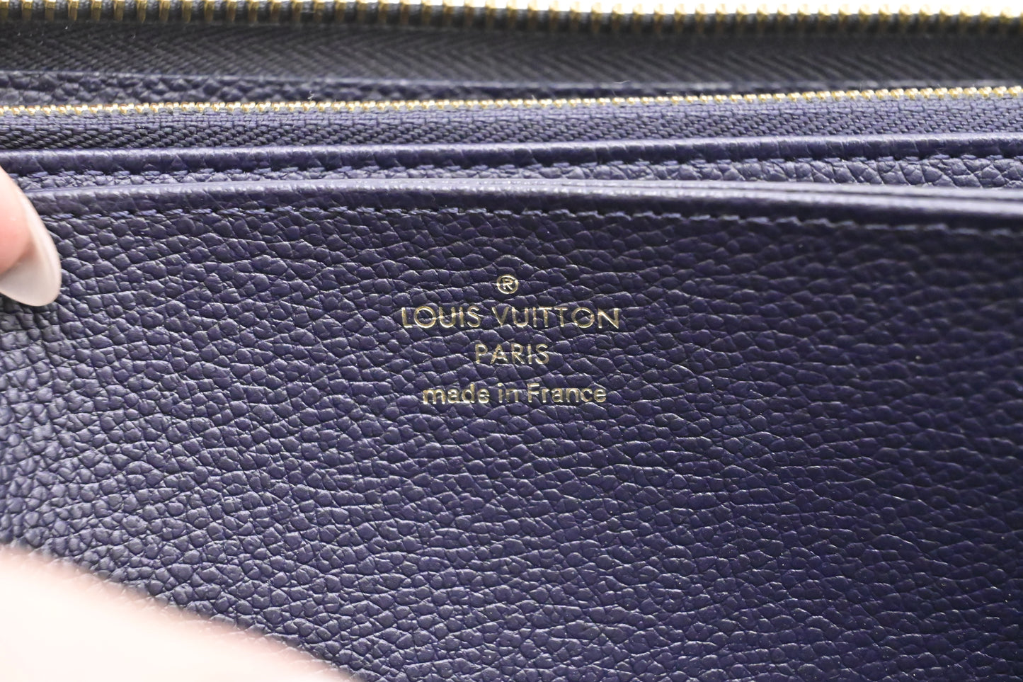 Louis Vuitton Zippy Long Wallet in Marine Rouge Empreinte Leather