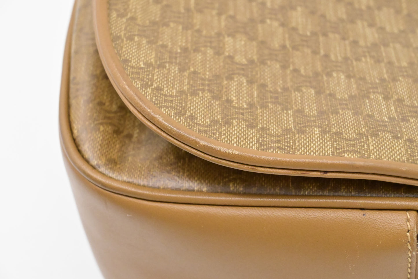 Celine Crossbody Bag in Brown Triomphe Coated Canvas