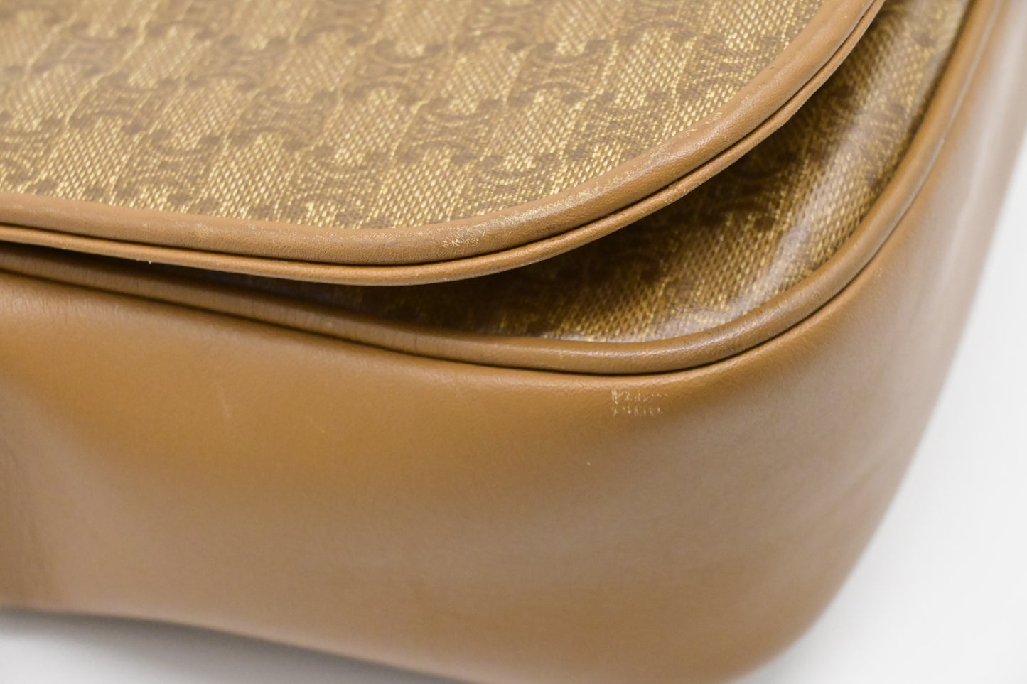Celine Crossbody Bag in Brown Triomphe Coated Canvas