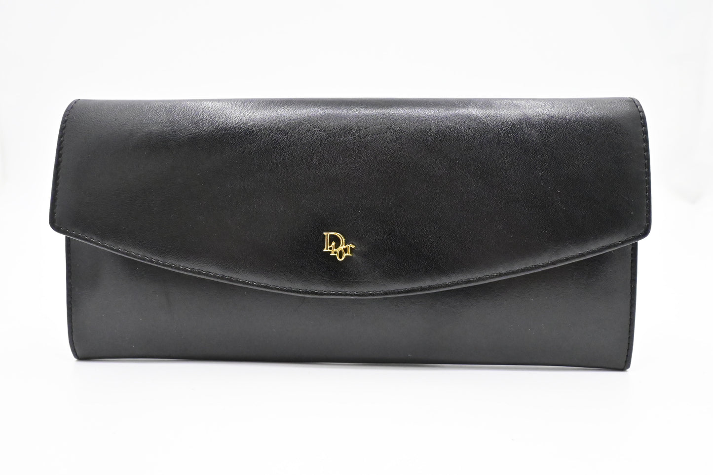 Dior Long Wallet in Black Leather