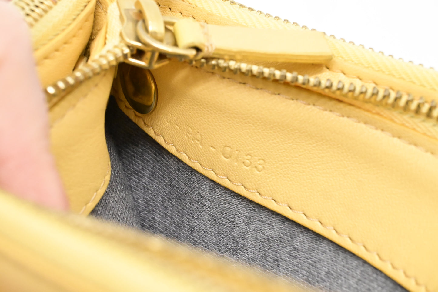 Celine Crossbody in Pale Yellow Leather