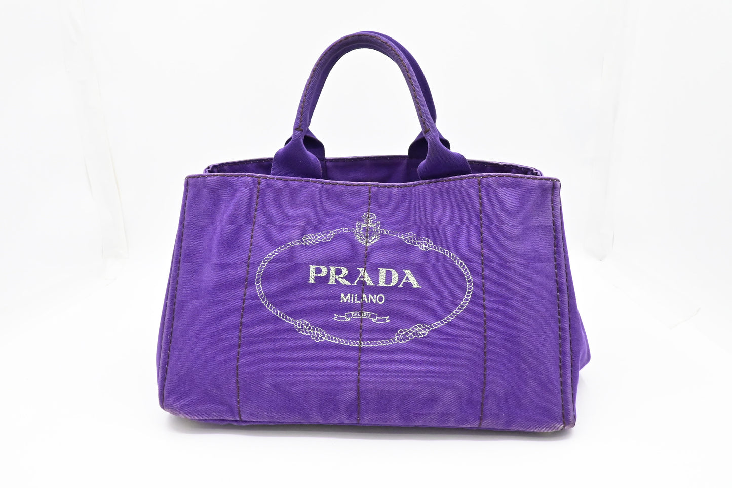 Prada Canapa Tote in Viola Canvas