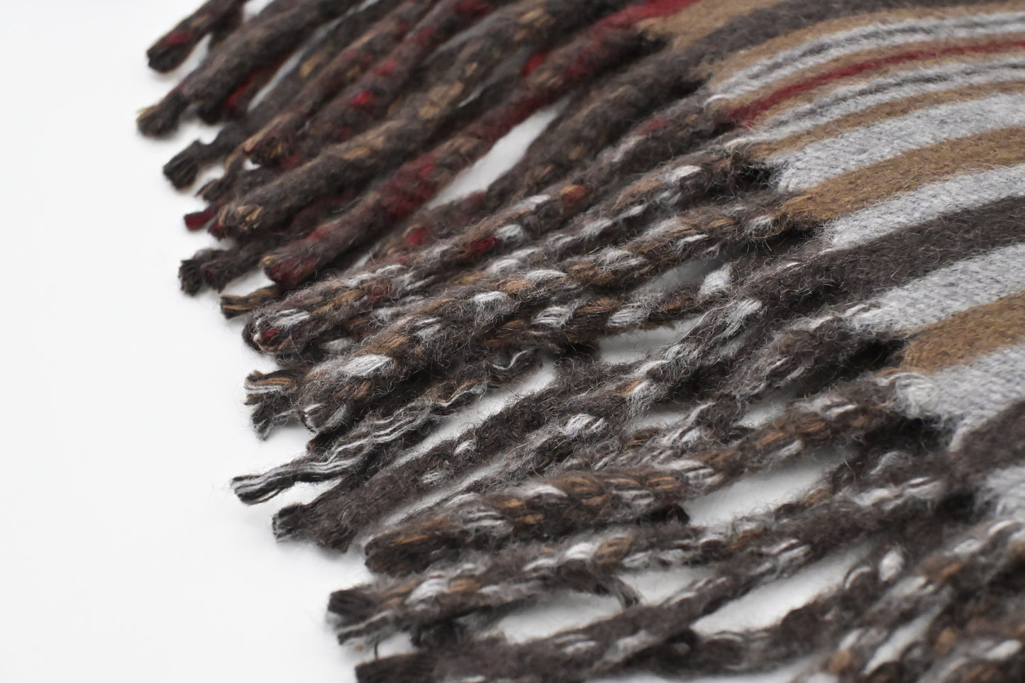 Louis Vuitton Scarf in Red and Brown Cashmere and Wool