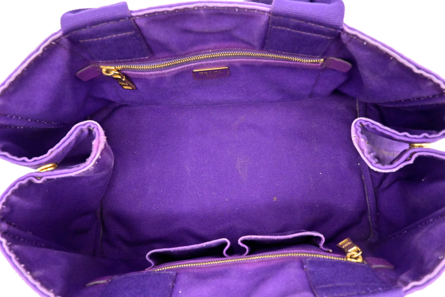 Prada Canapa Tote in Viola Canvas