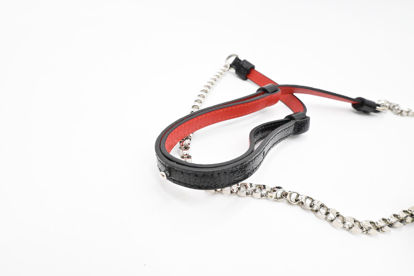 Louboutin Loubiposh Clutch in Black Spiked Leather