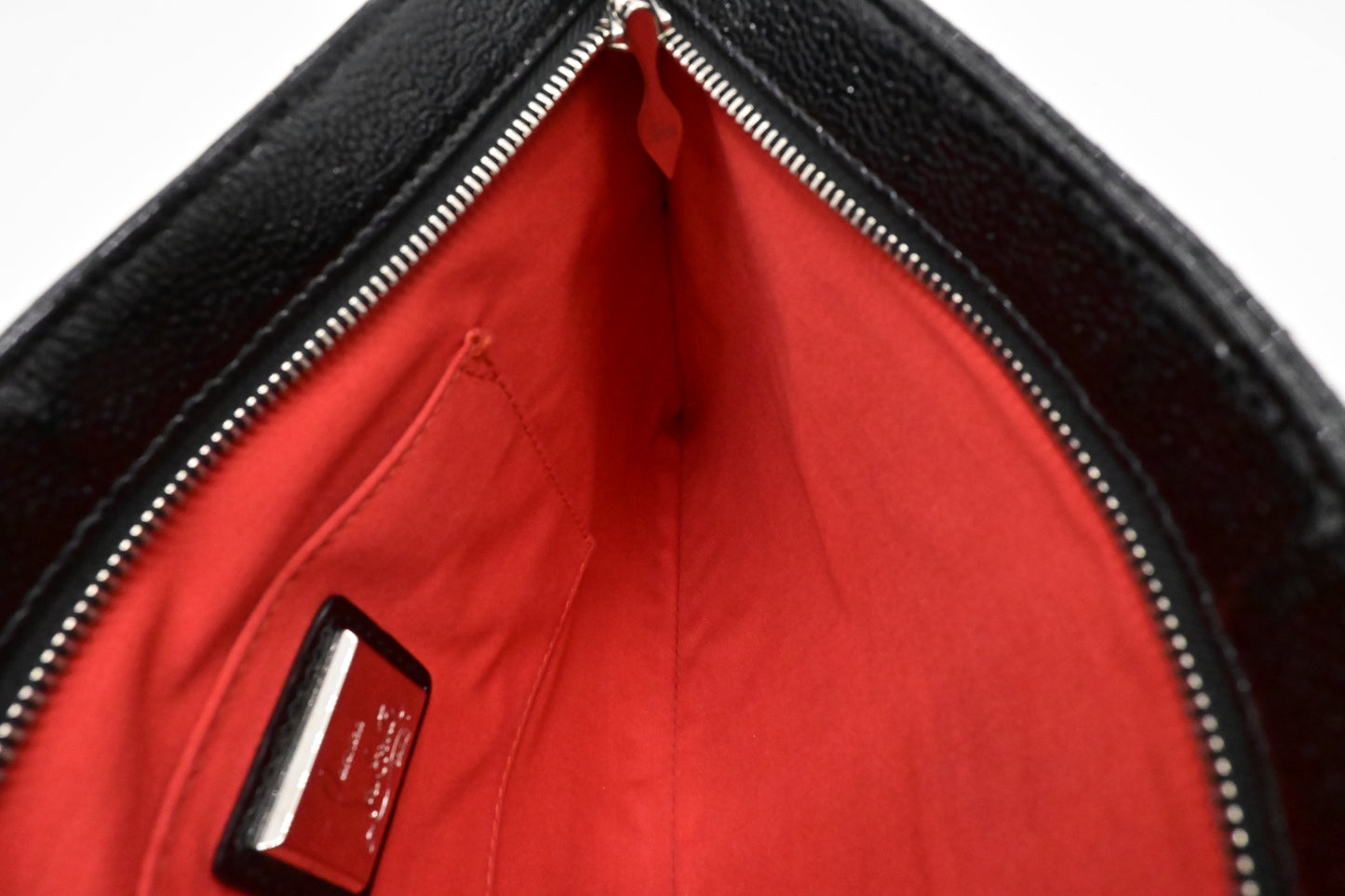 Louboutin Loubiposh Clutch in Black Spiked Leather