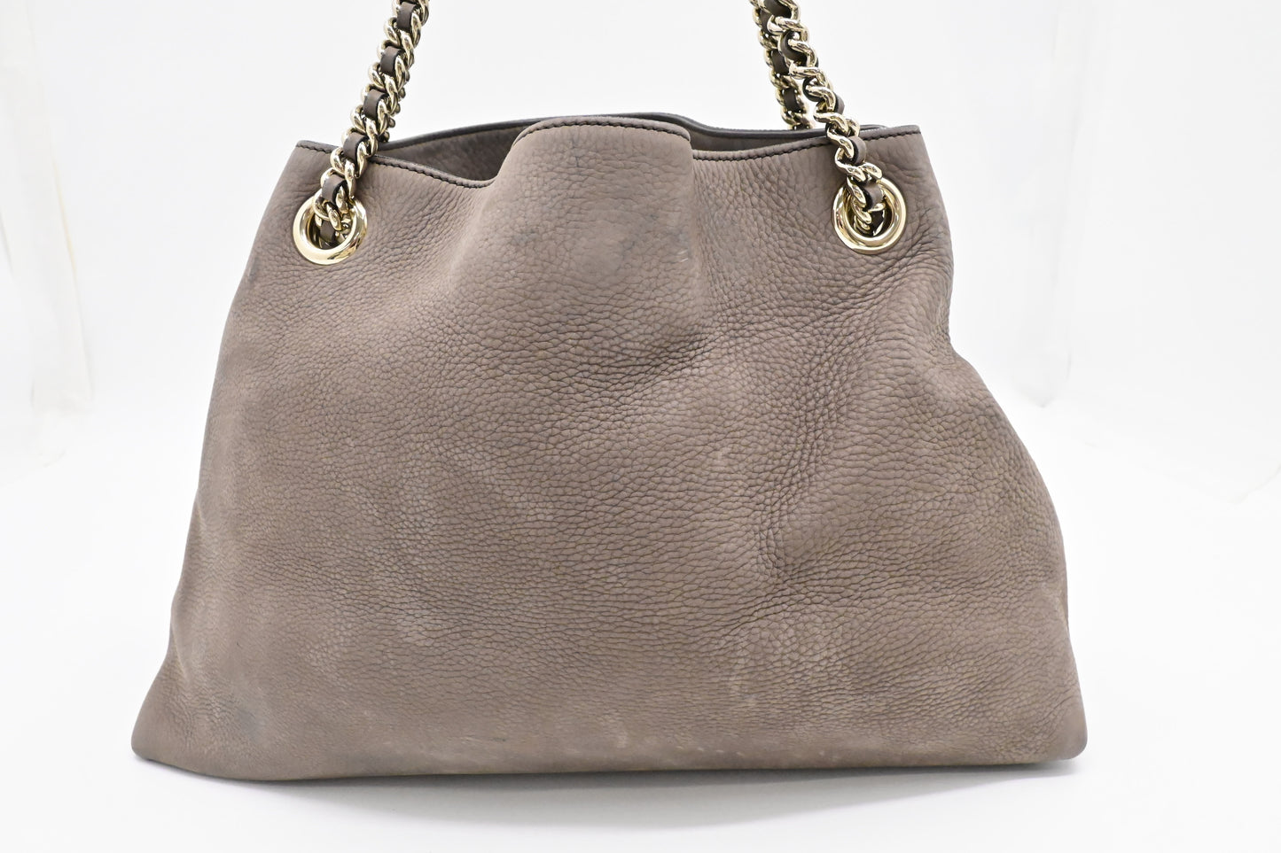 Gucci Soho Chain Shoulder Bag in Gray Leather
