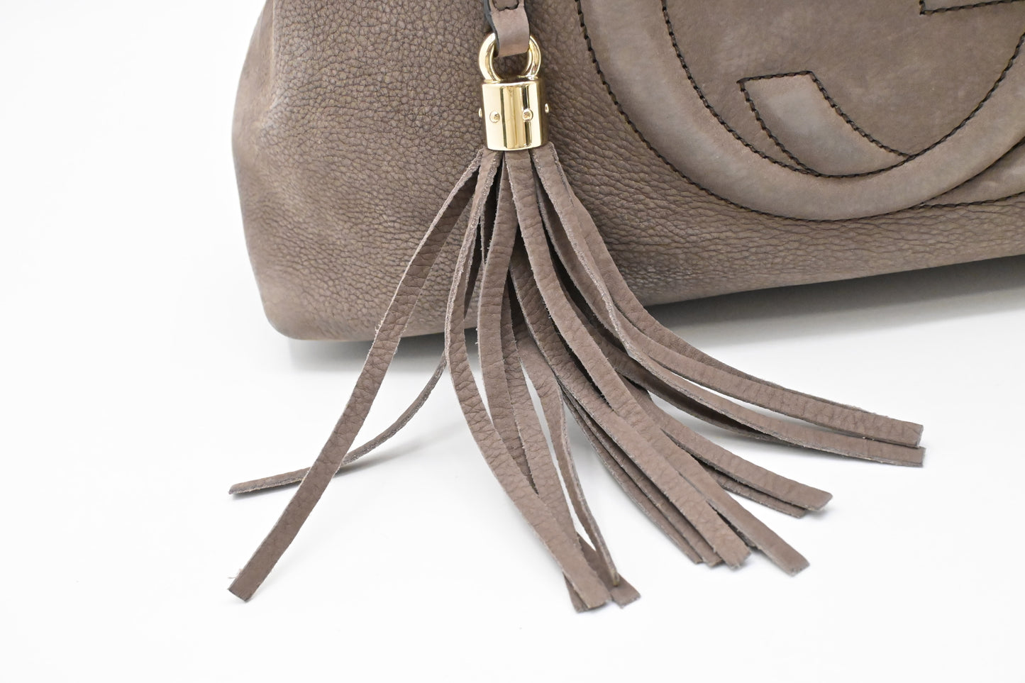 Gucci Soho Chain Shoulder Bag in Gray Leather