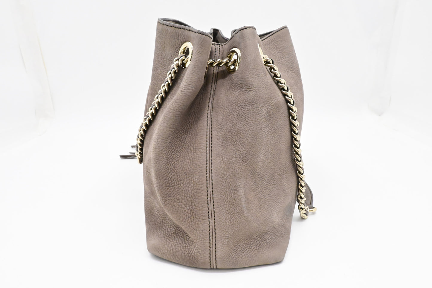 Gucci Soho Chain Shoulder Bag in Gray Leather
