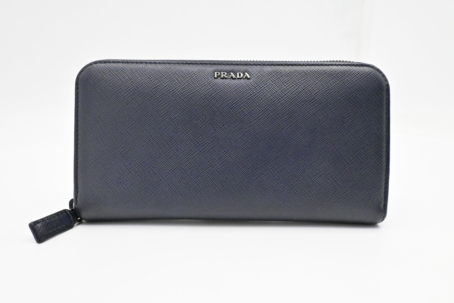 Prada Long Wallet in Navy Saffiano Leather