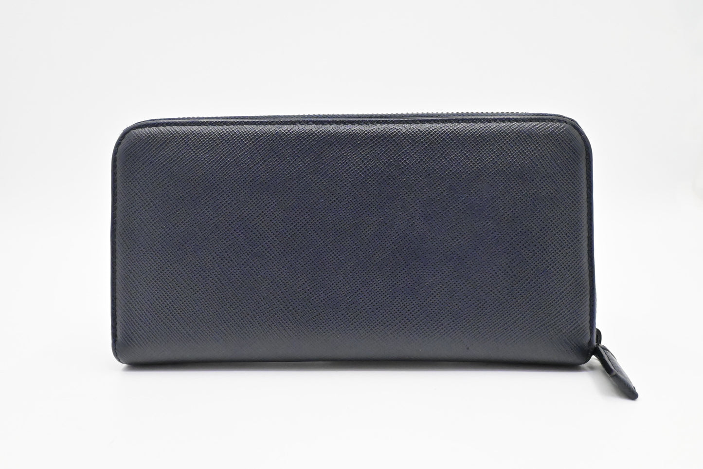Prada Long Wallet in Navy Saffiano Leather