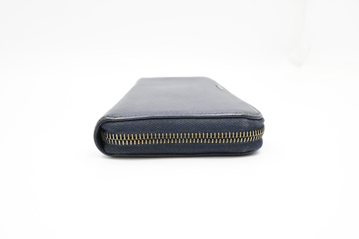 Prada Long Wallet in Navy Saffiano Leather