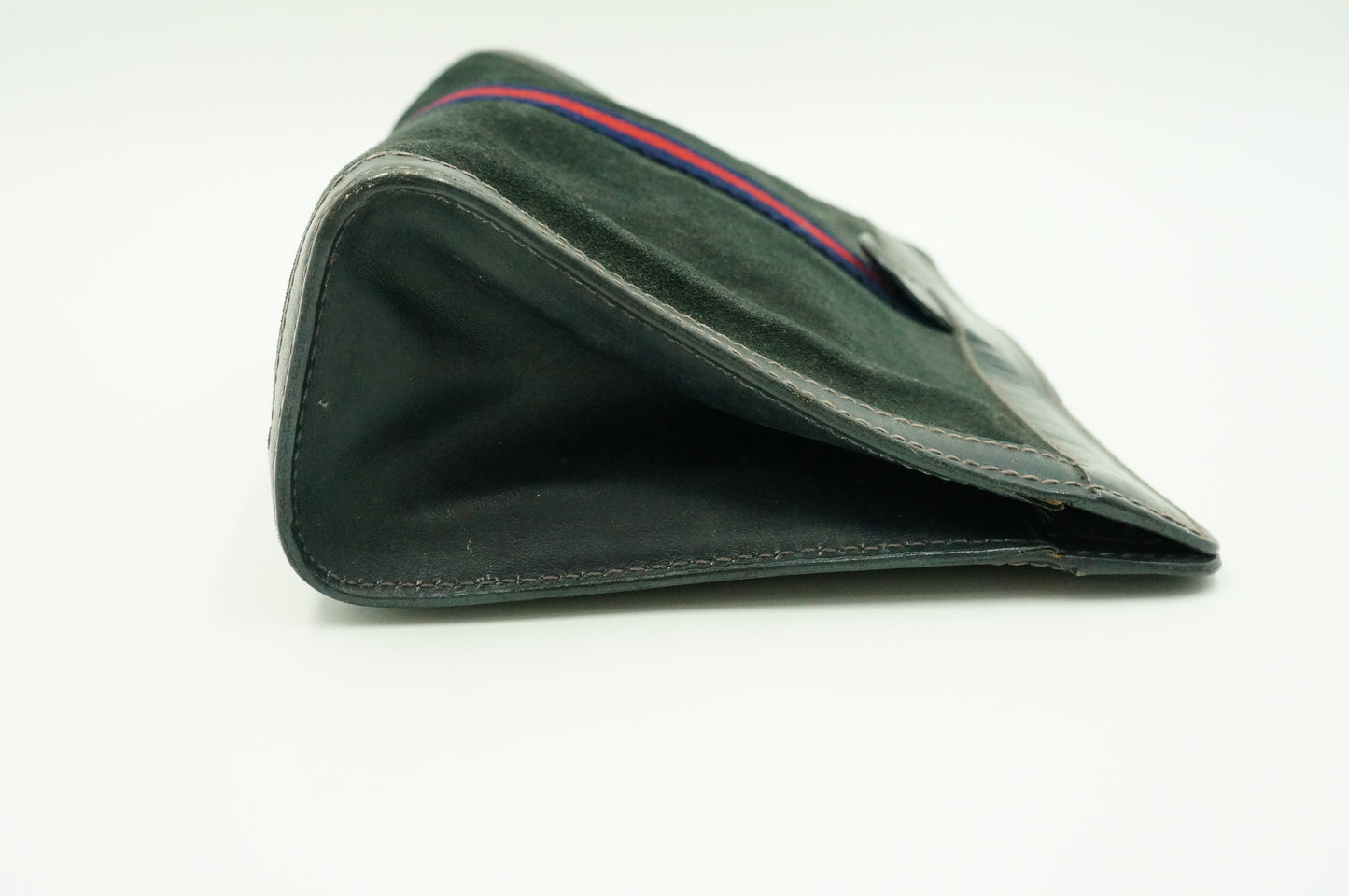 Gucci "Accessory Collection" Pouch in Navy Blue Suede Leather