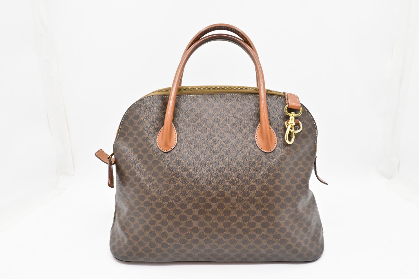 Celine 2-Way Handbag in Brown Macadam Canvas