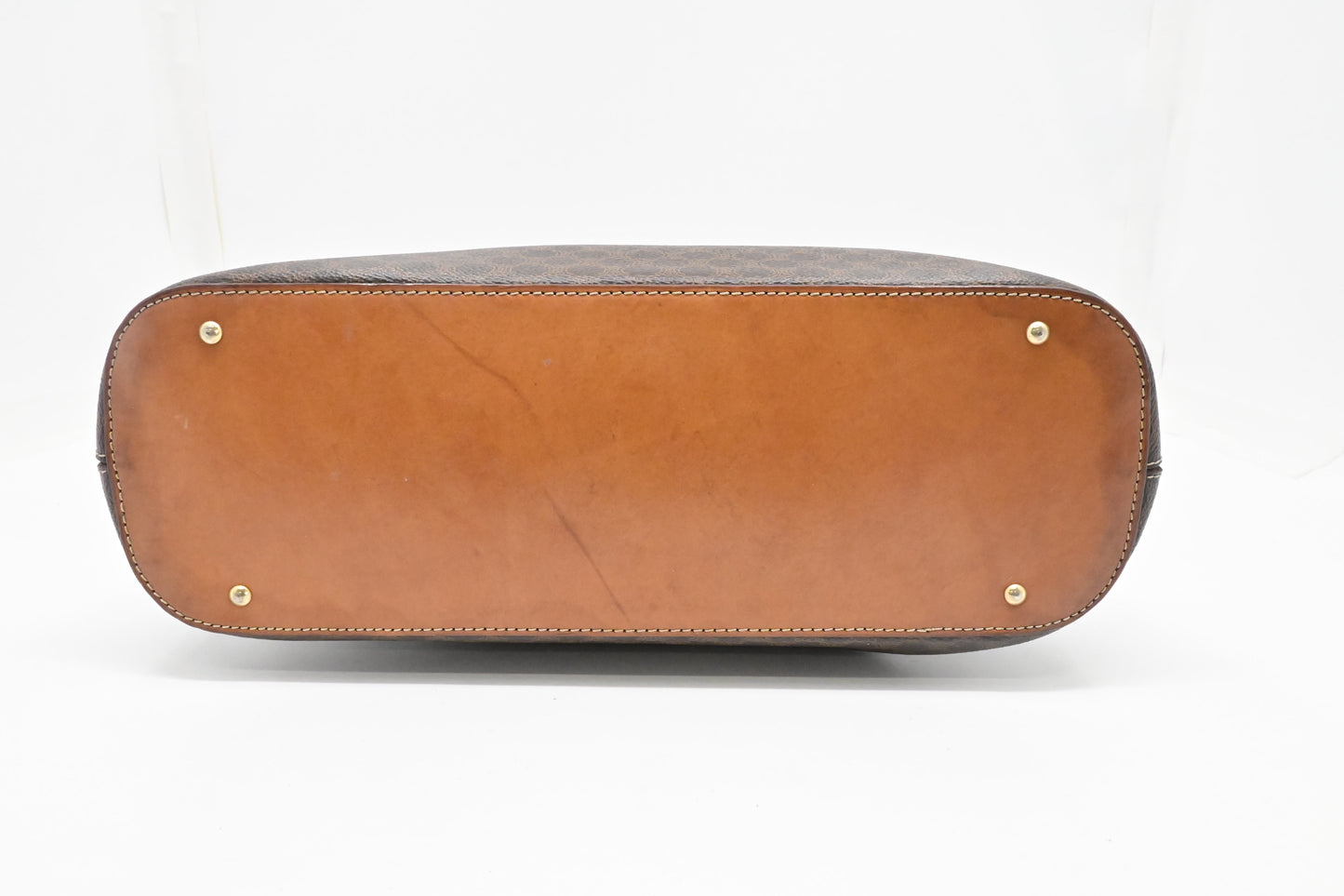 Celine 2-Way Handbag in Brown Macadam Canvas
