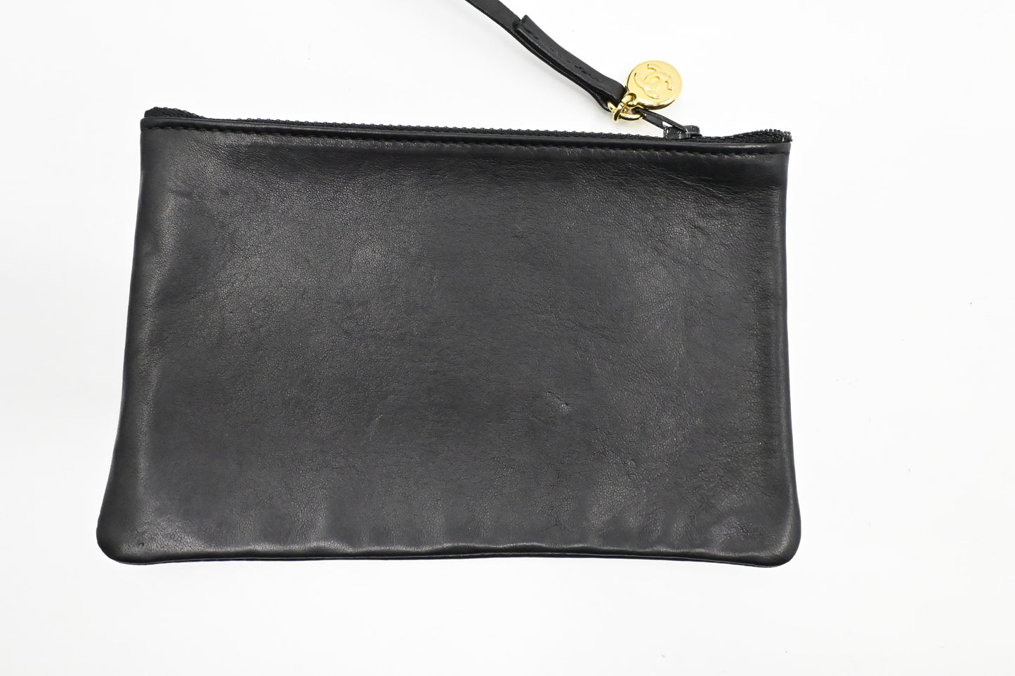 Chanel Drawstring Bucket Bag in Black Leather