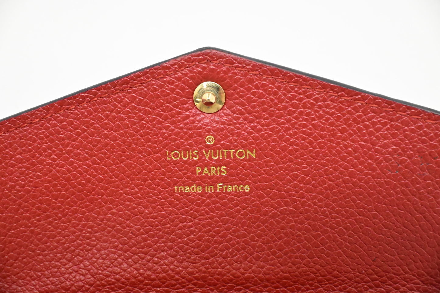 Louis Vuitton Pochette Cles in Red Empreinte Leather