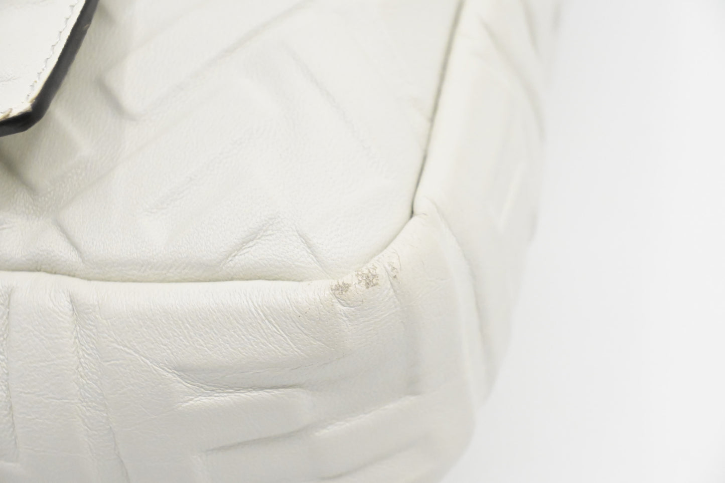 Fendi Baguette in White Nappa Leather
