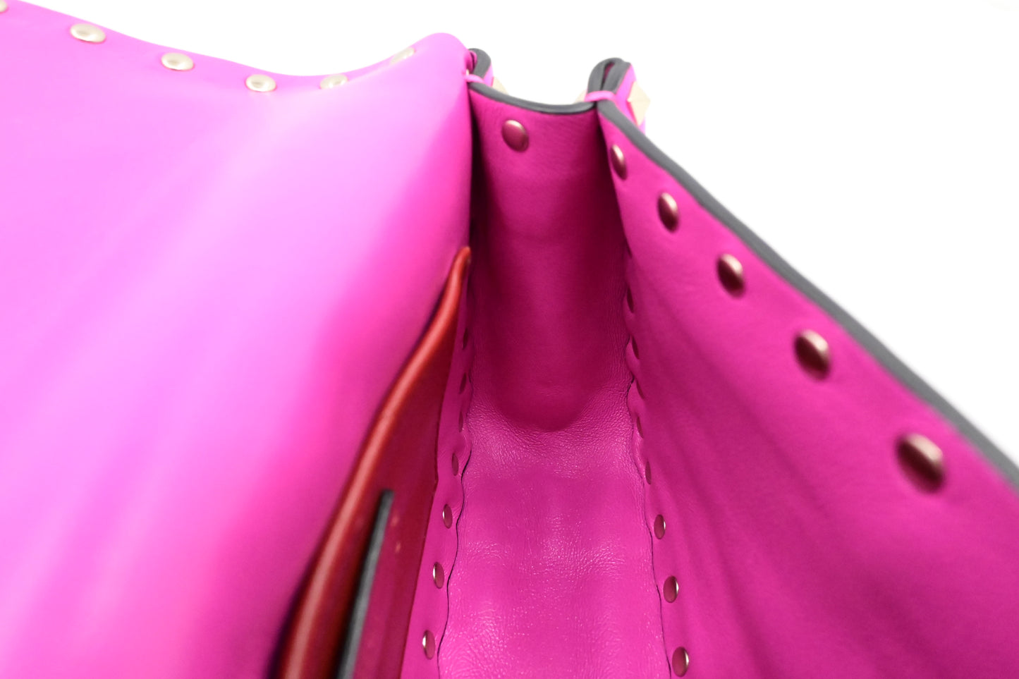 Valentino Small Rockstud Handbag in Pink Leather