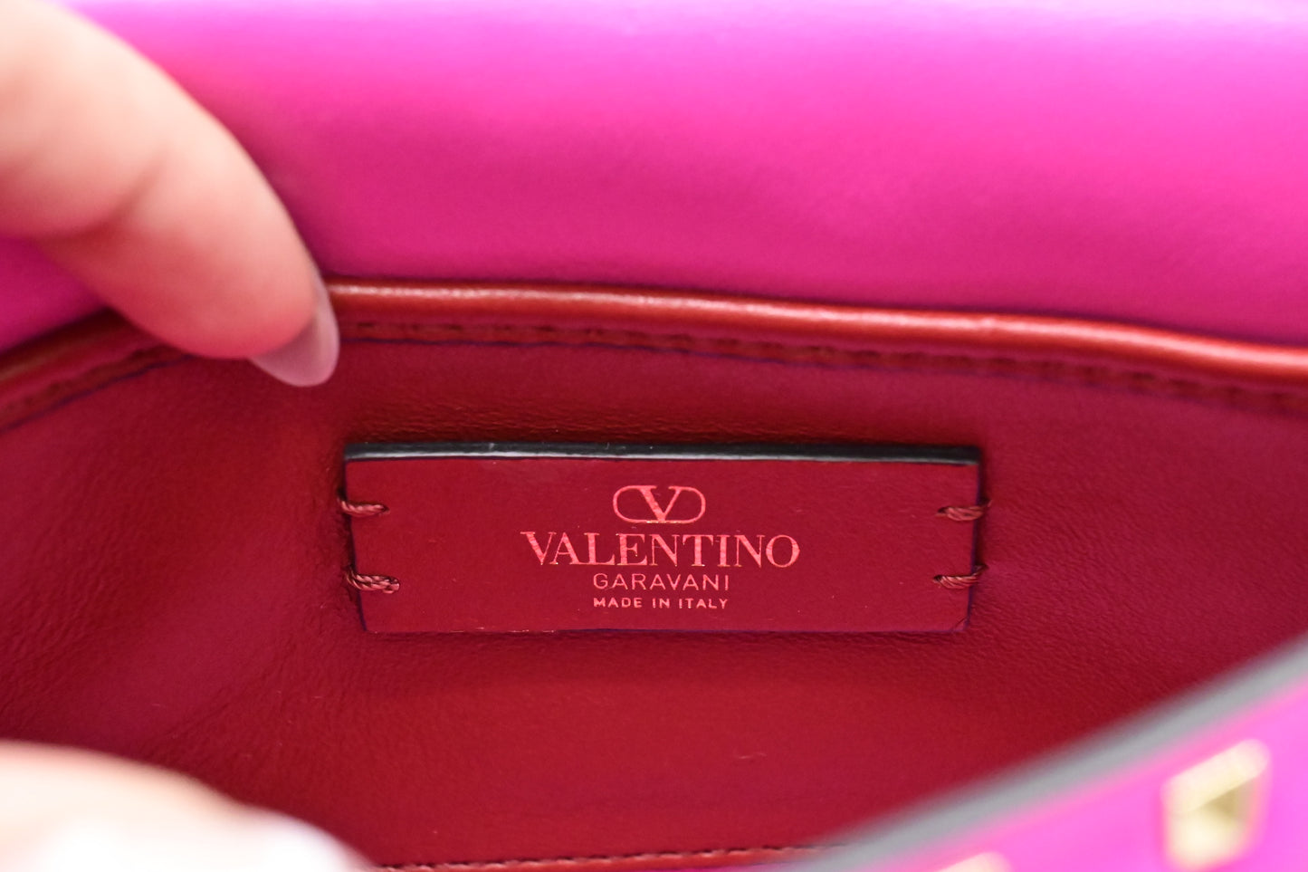 Valentino Small Rockstud Handbag in Pink Leather